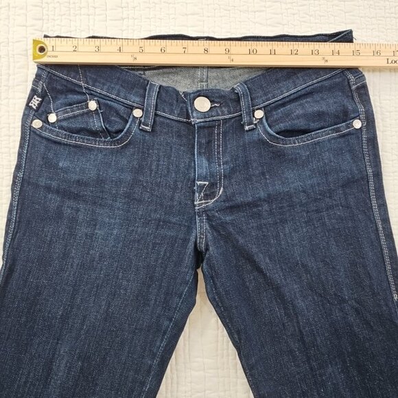 Rock & Republic Stella Jeans Women's 27 (30x29) Straight Dark Blue Denim EUC - Picture 3 of 16